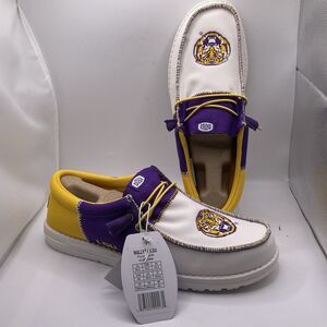 HEYDUDE x LSU Wally Tri Men's Size 11 Purple/Gold NCAA Collegeiate Football NWTS